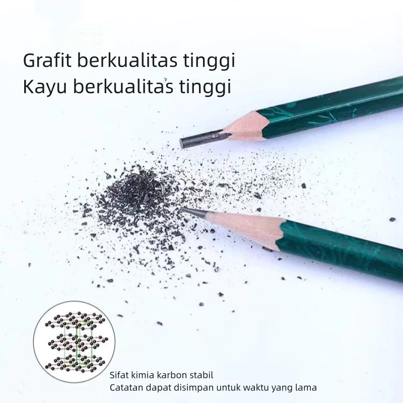 VOOVA Pensil 2B HB Pensil Tulis Sekolah 1 pcs - Gambar 5